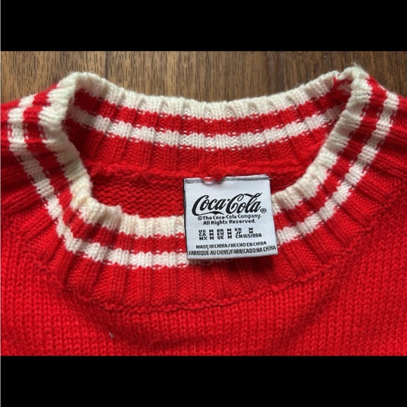 Coca Cola Red Knit Crewneck with White Logo - Picture 7 of 9